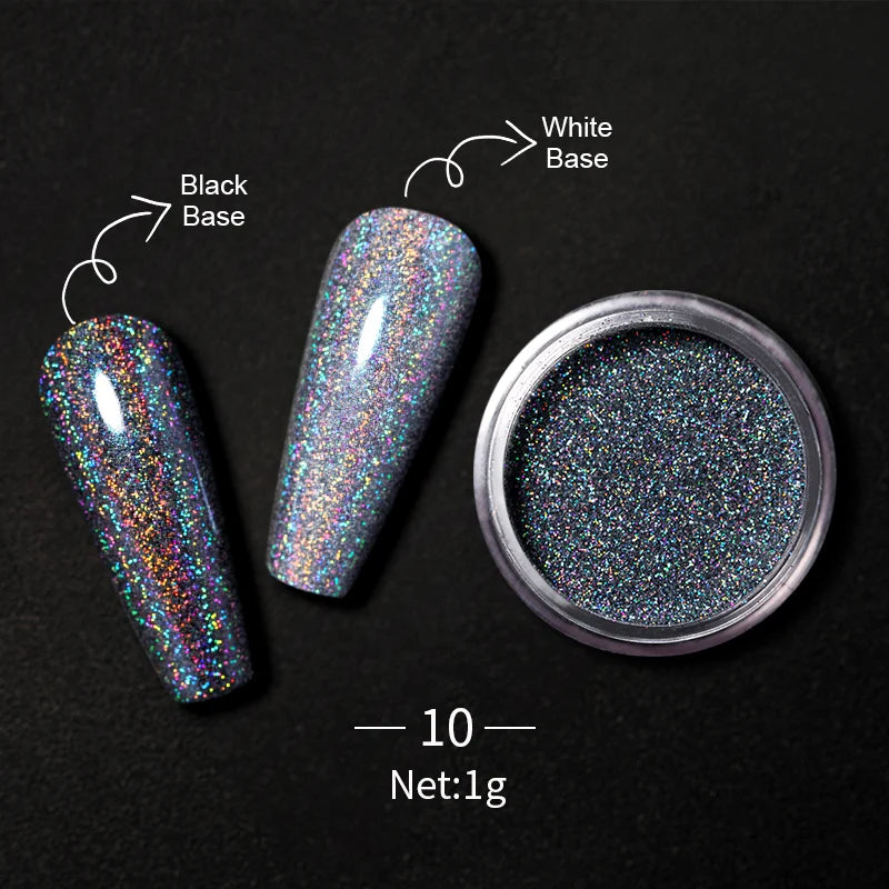 1Box Nail Mirror Glitter Powder Metallic Colorful Dust Metal Effect Nail Glitter Gold Nail Art UV Gel Polish Chrome Flakes Dust