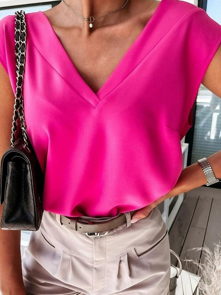 Women's Summer European and American Personalized Pullover Sleeveless V-neck Vest
