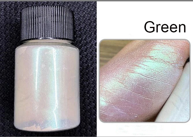 10g/Bottle Pearls White Nail Pigment Glitter Aurora Nail Powder Purple Chrome Glitter Pigment Dust UV Manicure Dip Powder