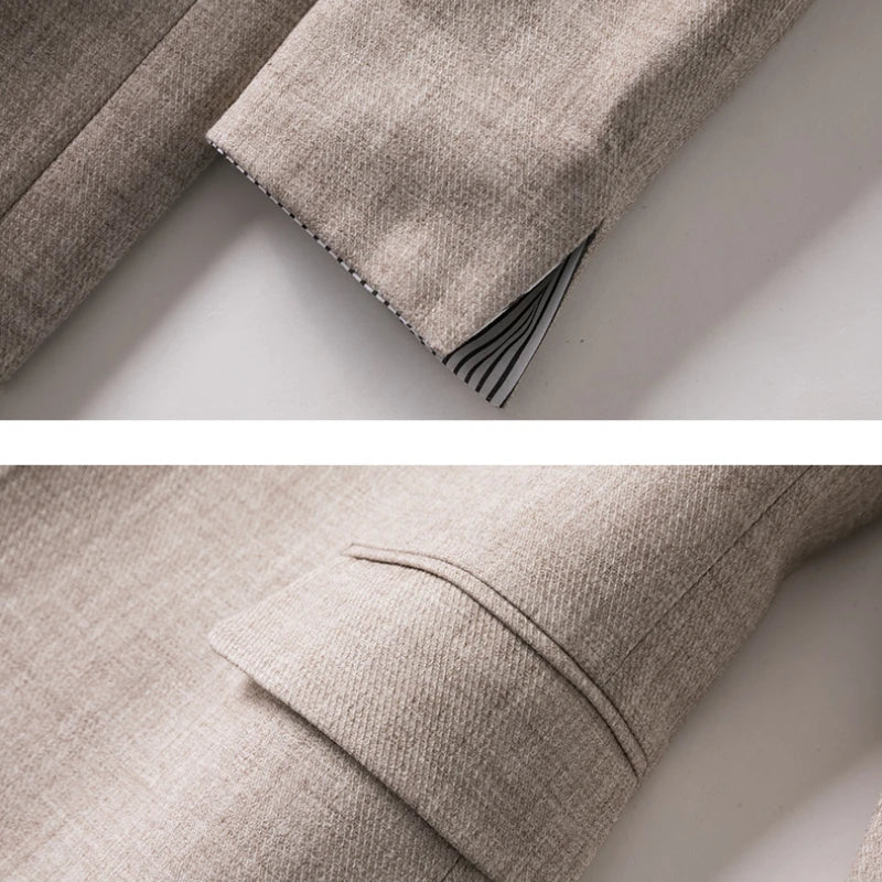 Women's Long Sleeved Spring Casual Blazer New Fashion Business Solid Color Blazer Women's Office Blazer Women's Coat Jacket 2022