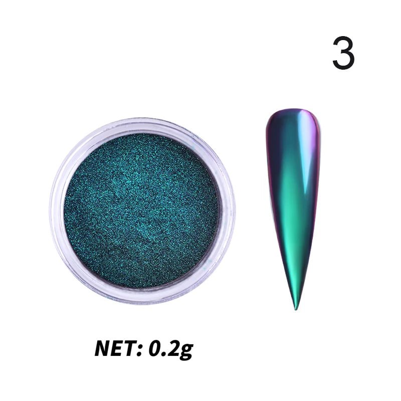 1Box Nail Mirror Glitter Powder Metallic Colorful Dust Metal Effect Nail Glitter Gold Nail Art UV Gel Polish Chrome Flakes Dust
