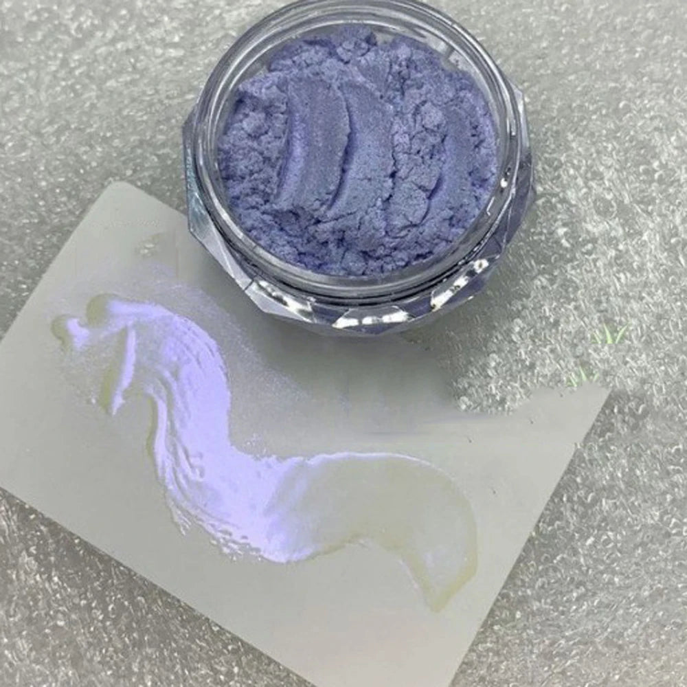 10g/Bottle Pearls White Nail Pigment Glitter Aurora Nail Powder Purple Chrome Glitter Pigment Dust UV Manicure Dip Powder