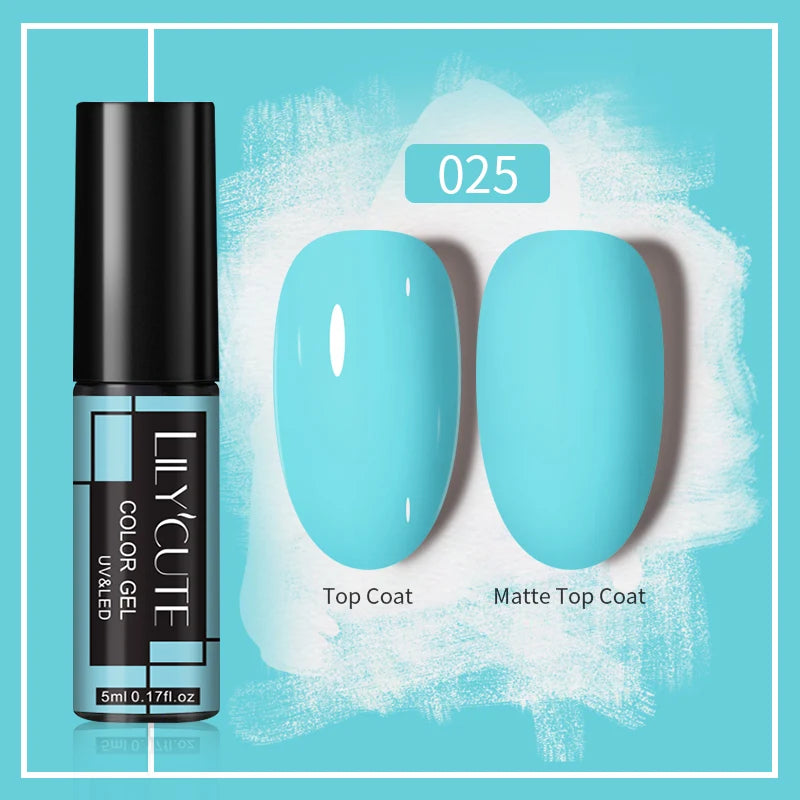 LILYCUTE 5ml Gold Sliver Metallic Liner Gel Nail Polish French Style Super Bright Mirror Pull Line Graffiti Painting Stripe Gel