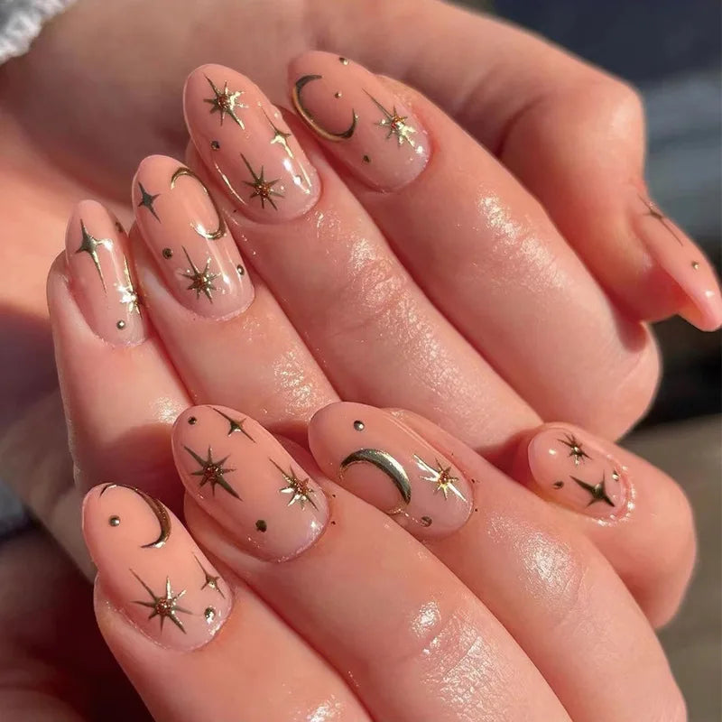 24Pcs White Ice Camellia Short False Nails Art Light Pink Sweet Girls Acrylic Press on Nails Full Cover Removable Fake Nail Set