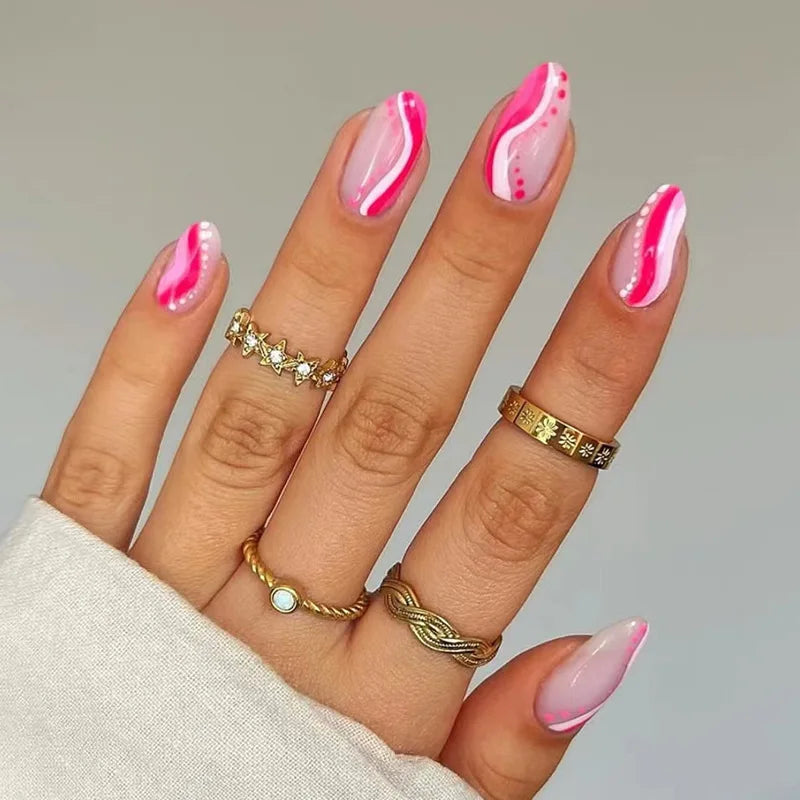 24Pcs Removable Wearable False Nails Art Short Glitter French Gold Edge Fake Nails Waterproof Press on Nail Tips Nails Supplies
