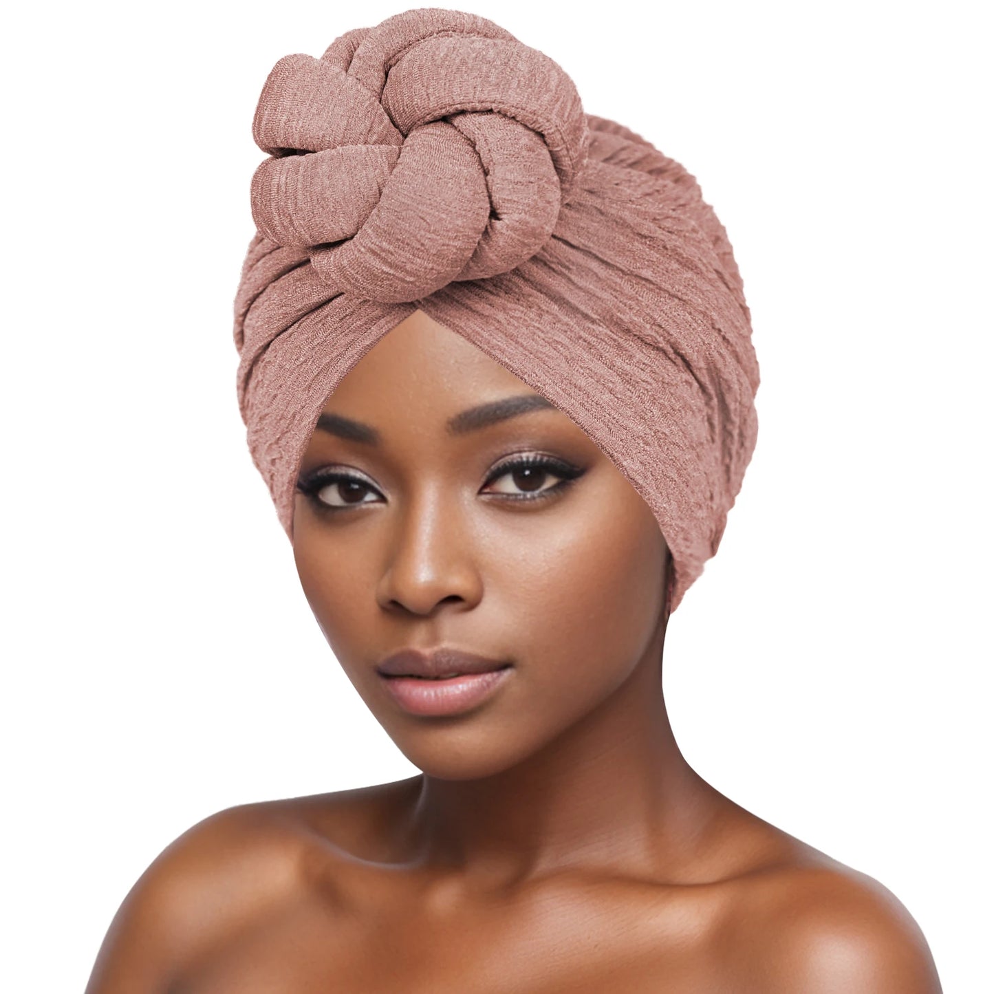 Women's Fashion Turbans New Bubble Cloth Large Plate Flower Elastic Leisure Comfortable and Breathable Daily Hat Headband Hat