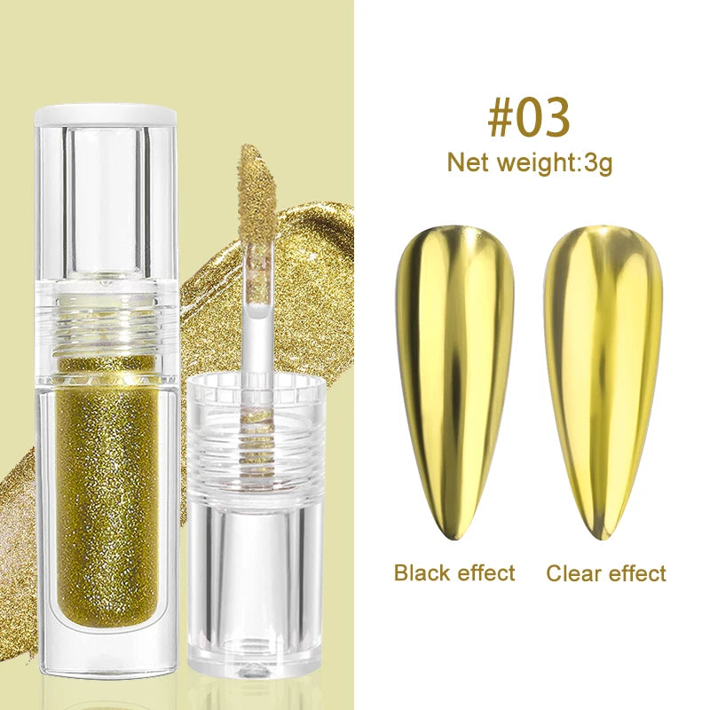 1Box Nail Mirror Glitter Powder Metallic Colorful Dust Metal Effect Nail Glitter Gold Nail Art UV Gel Polish Chrome Flakes Dust