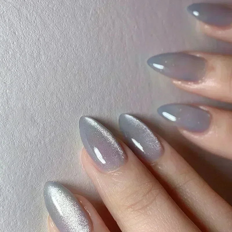 24Pcs Ballerina False Nails with Glue Short Nail Beauty Tools Press on Fake Nails Full Cover Artificial Nails Tips Manicure