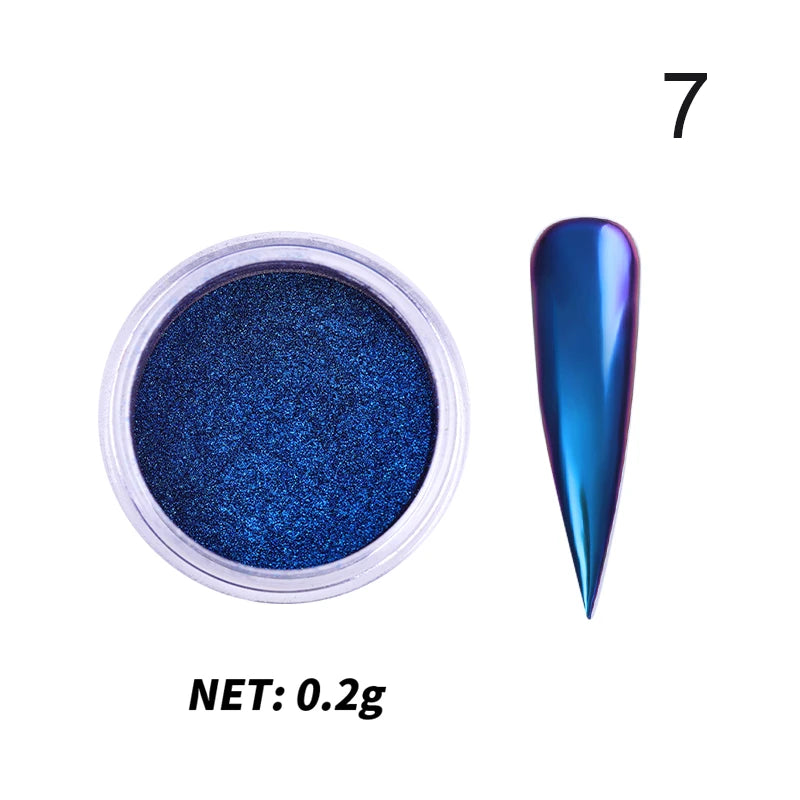 1Box Nail Mirror Glitter Powder Metallic Colorful Dust Metal Effect Nail Glitter Gold Nail Art UV Gel Polish Chrome Flakes Dust