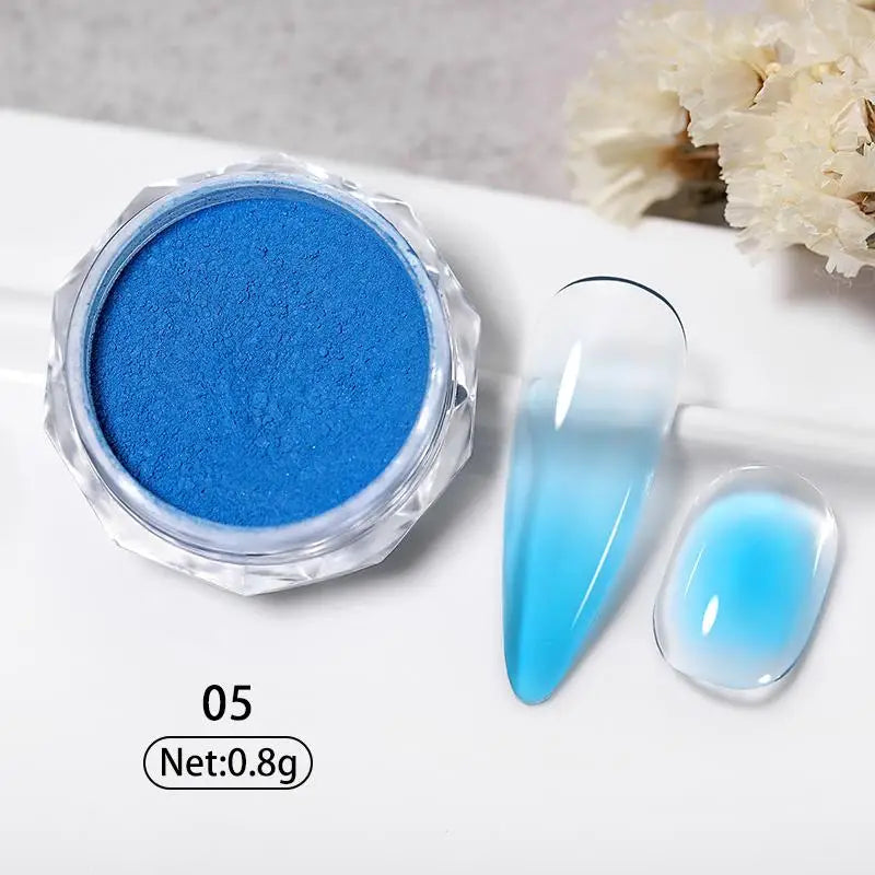 1Box Nail Mirror Glitter Powder Metallic Colorful Dust Metal Effect Nail Glitter Gold Nail Art UV Gel Polish Chrome Flakes Dust