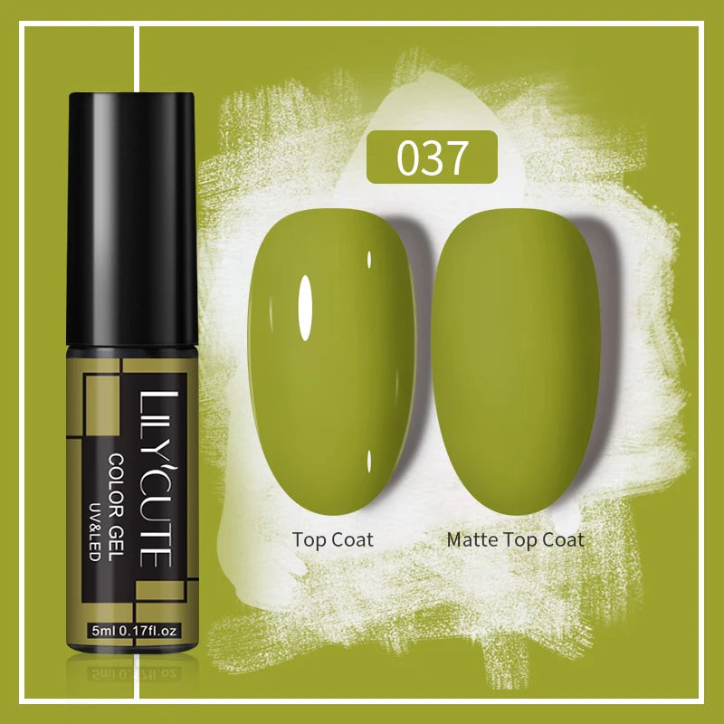 LILYCUTE 5ml Gold Sliver Metallic Liner Gel Nail Polish French Style Super Bright Mirror Pull Line Graffiti Painting Stripe Gel