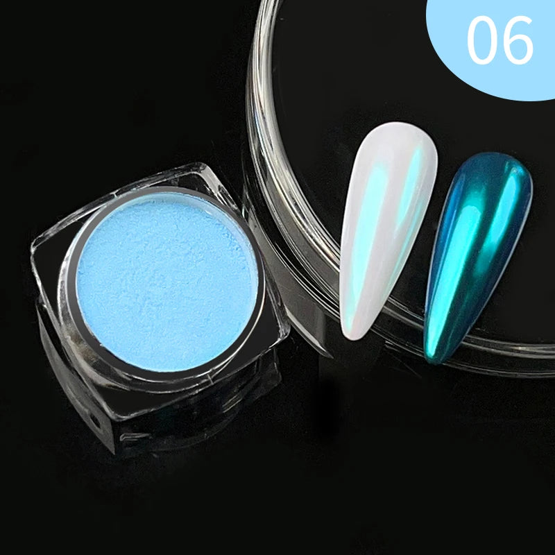 1Box Nail Mirror Glitter Powder Metallic Colorful Dust Metal Effect Nail Glitter Gold Nail Art UV Gel Polish Chrome Flakes Dust