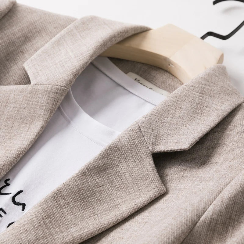Women's Long Sleeved Spring Casual Blazer New Fashion Business Solid Color Blazer Women's Office Blazer Women's Coat Jacket 2022