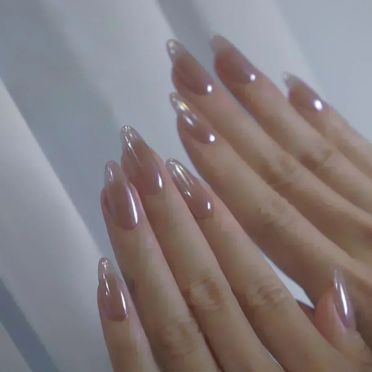 24Pcs Ballerina False Nails with Glue Short Nail Beauty Tools Press on Fake Nails Full Cover Artificial Nails Tips Manicure