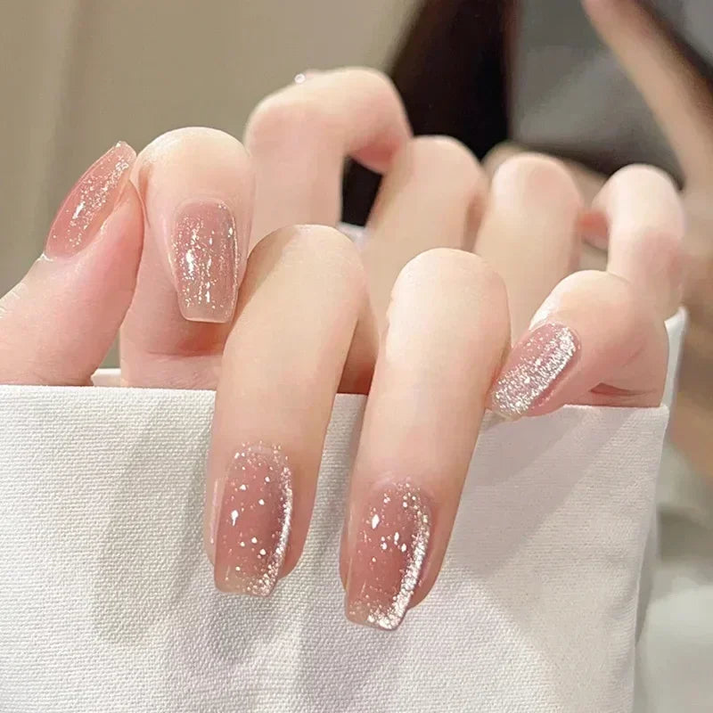 24Pcs French Tip Press on Nails Short Coffin False Nails Simple Wearable Fake Nails Frosted Full Cover Press on Nail Tips Art