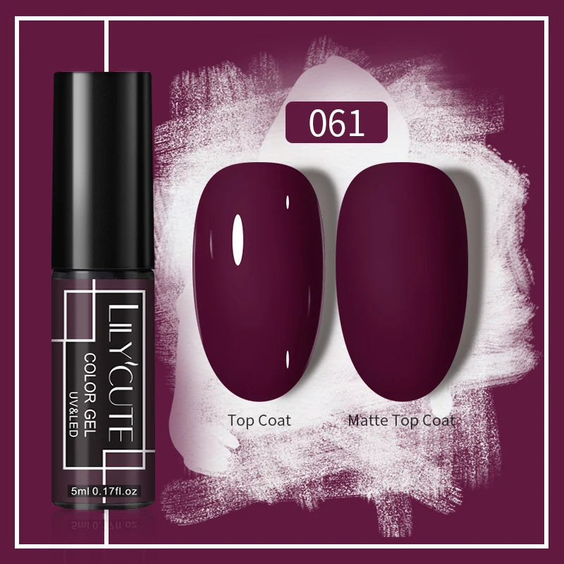 LILYCUTE 5ml Gold Sliver Metallic Liner Gel Nail Polish French Style Super Bright Mirror Pull Line Graffiti Painting Stripe Gel