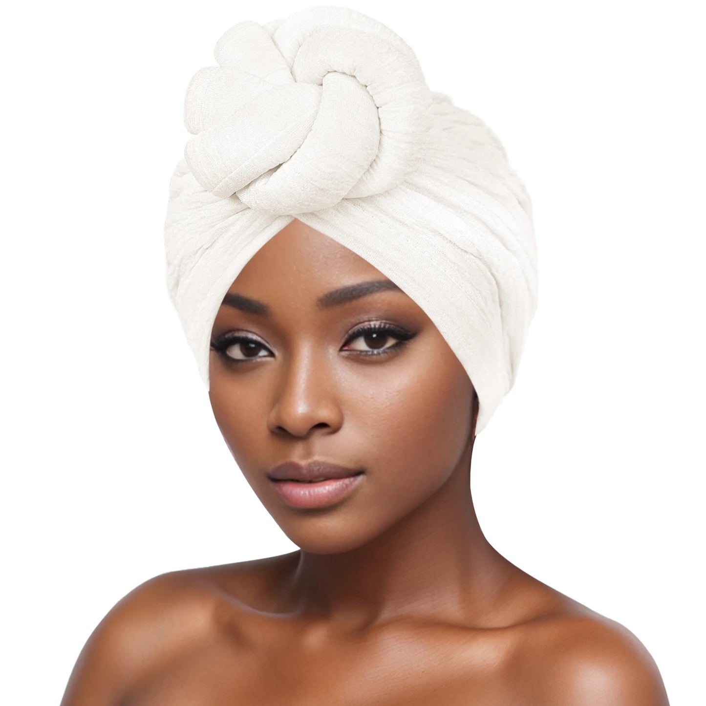 Women's Fashion Turbans New Bubble Cloth Large Plate Flower Elastic Leisure Comfortable and Breathable Daily Hat Headband Hat