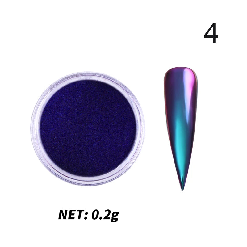 1Box Nail Mirror Glitter Powder Metallic Colorful Dust Metal Effect Nail Glitter Gold Nail Art UV Gel Polish Chrome Flakes Dust
