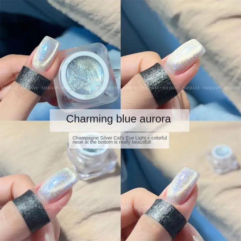 Water Light Cat Eye Gel Semi Permanent Soak Off Holographic Crystal Magnetic Gel Polish For Nail Art DIY Salon Nail Beauty 10ml