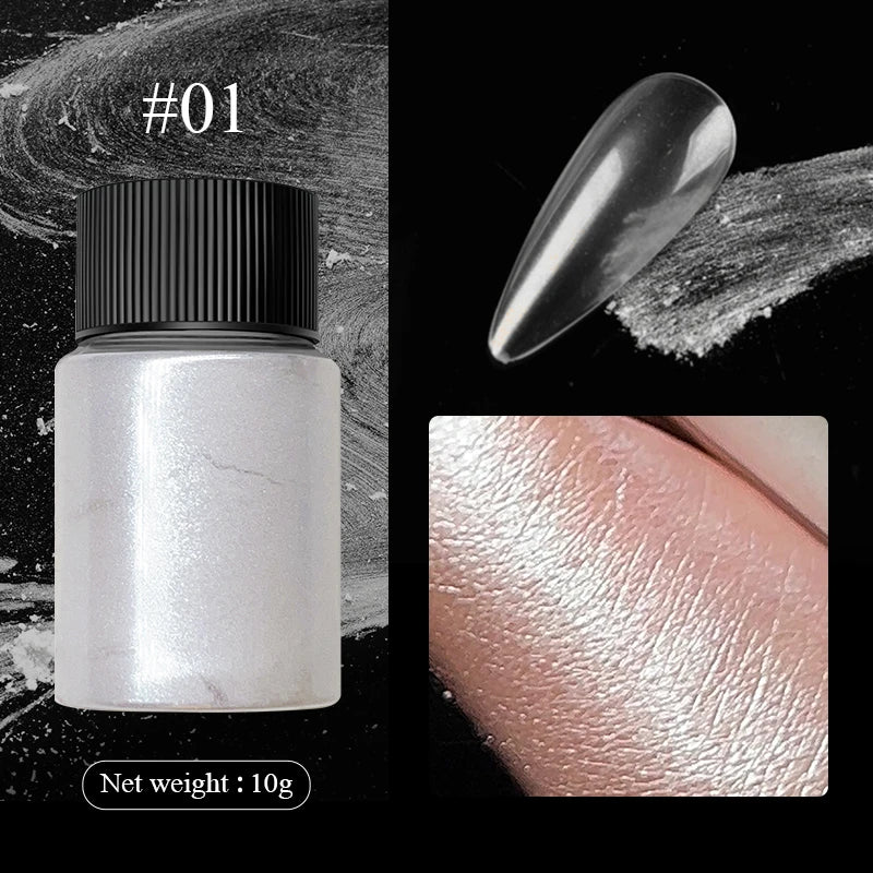 1Box Nail Mirror Glitter Powder Metallic Colorful Dust Metal Effect Nail Glitter Gold Nail Art UV Gel Polish Chrome Flakes Dust
