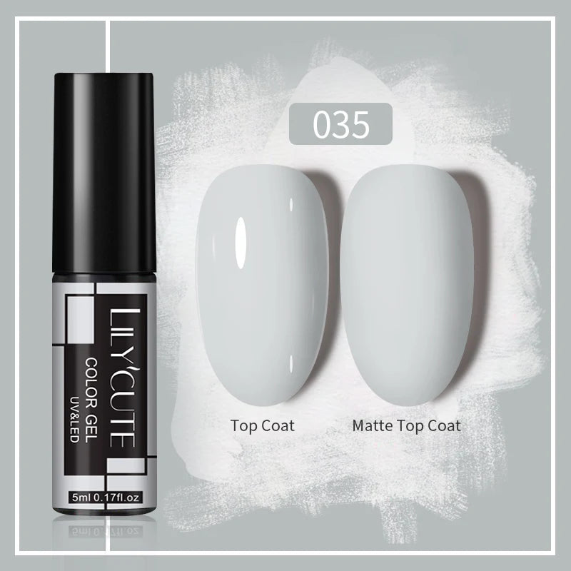 LILYCUTE 5ml Gold Sliver Metallic Liner Gel Nail Polish French Style Super Bright Mirror Pull Line Graffiti Painting Stripe Gel