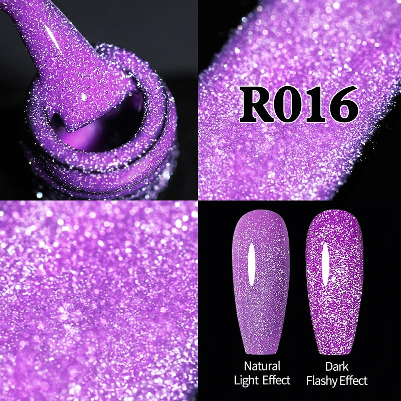 UR SUGAR 7.5ml Champagne Silver Reflective Glitter Gel Nail Polish Laser Sparkling Hybird Soak Off Nail Art UV LED Varnishes