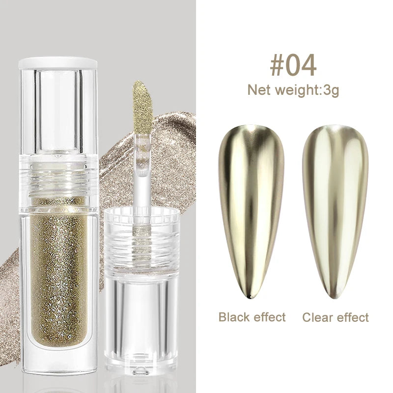 1Box Nail Mirror Glitter Powder Metallic Colorful Dust Metal Effect Nail Glitter Gold Nail Art UV Gel Polish Chrome Flakes Dust