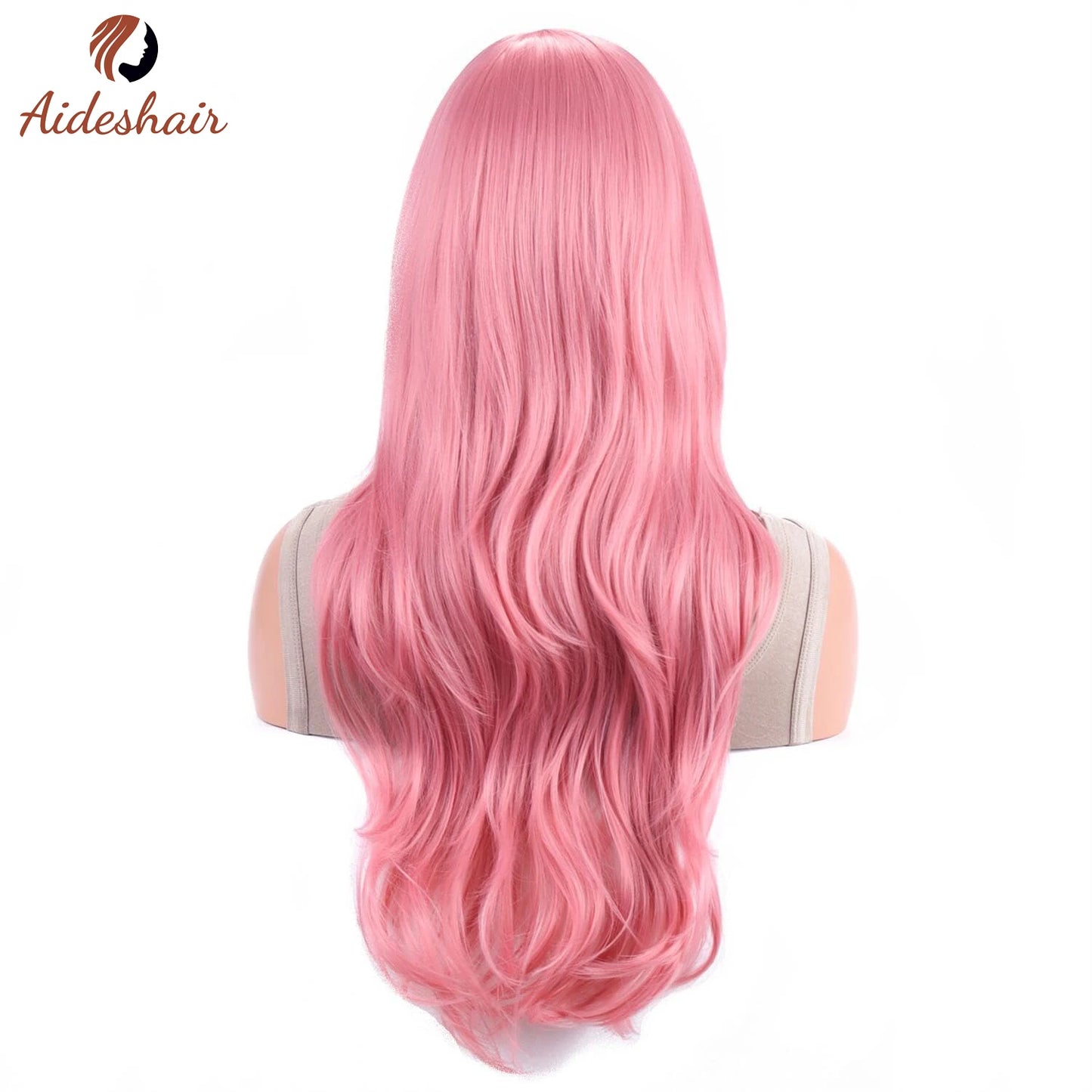 Aideshair Fashion Wigs 28" 70cm Long Wavy Curly Hair Heat Resistant Wig Cosplay Wig For Women With Free Wig Cap