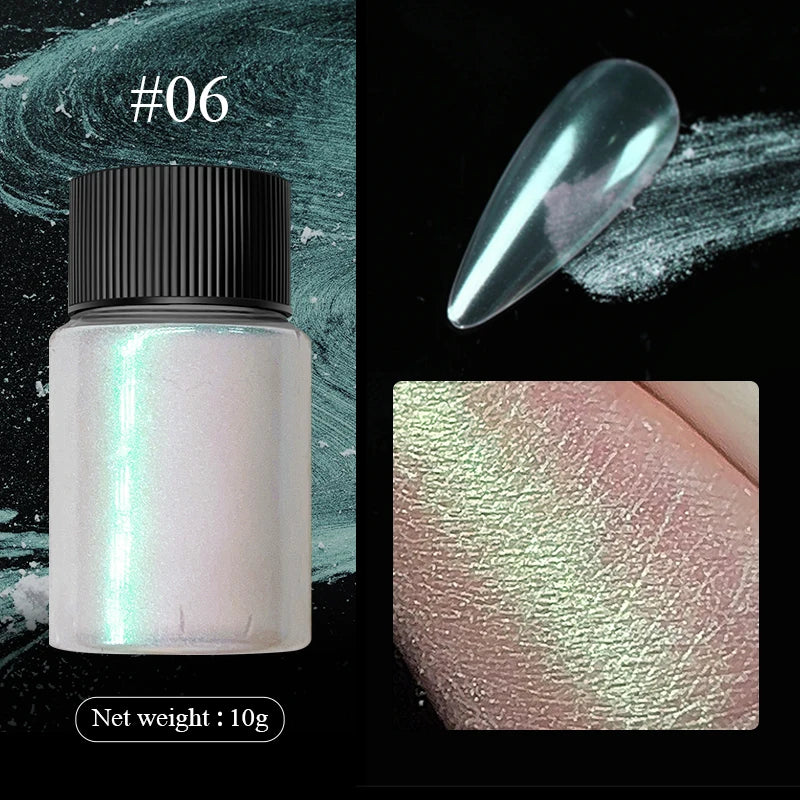 1Box Nail Mirror Glitter Powder Metallic Colorful Dust Metal Effect Nail Glitter Gold Nail Art UV Gel Polish Chrome Flakes Dust