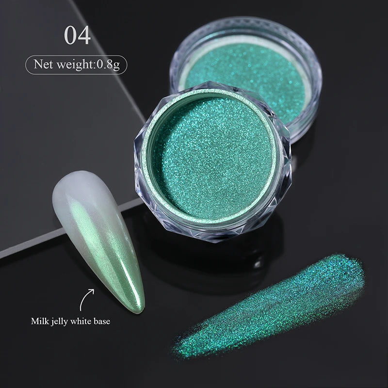 1Box Nail Mirror Glitter Powder Metallic Colorful Dust Metal Effect Nail Glitter Gold Nail Art UV Gel Polish Chrome Flakes Dust