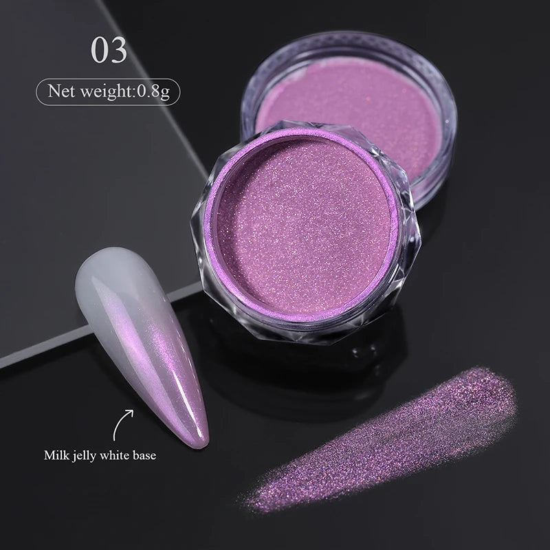 1Box Nail Mirror Glitter Powder Metallic Colorful Dust Metal Effect Nail Glitter Gold Nail Art UV Gel Polish Chrome Flakes Dust