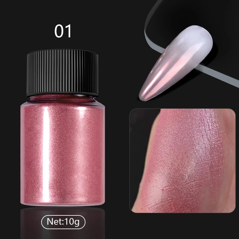 1Box Nail Mirror Glitter Powder Metallic Colorful Dust Metal Effect Nail Glitter Gold Nail Art UV Gel Polish Chrome Flakes Dust