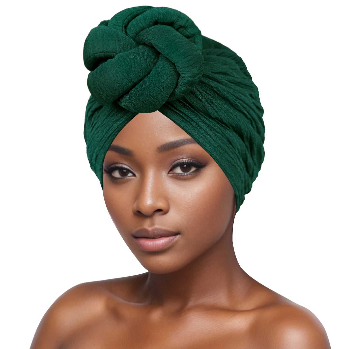 Women's Fashion Turbans New Bubble Cloth Large Plate Flower Elastic Leisure Comfortable and Breathable Daily Hat Headband Hat