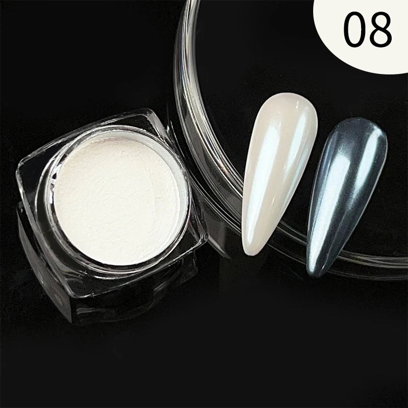 1Box Nail Mirror Glitter Powder Metallic Colorful Dust Metal Effect Nail Glitter Gold Nail Art UV Gel Polish Chrome Flakes Dust