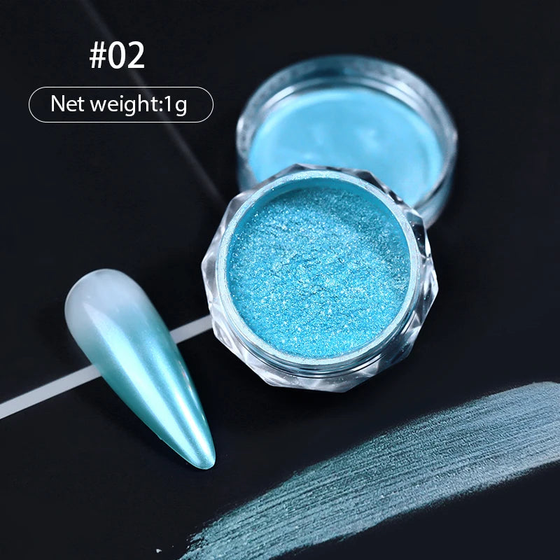 1Box Nail Mirror Glitter Powder Metallic Colorful Dust Metal Effect Nail Glitter Gold Nail Art UV Gel Polish Chrome Flakes Dust