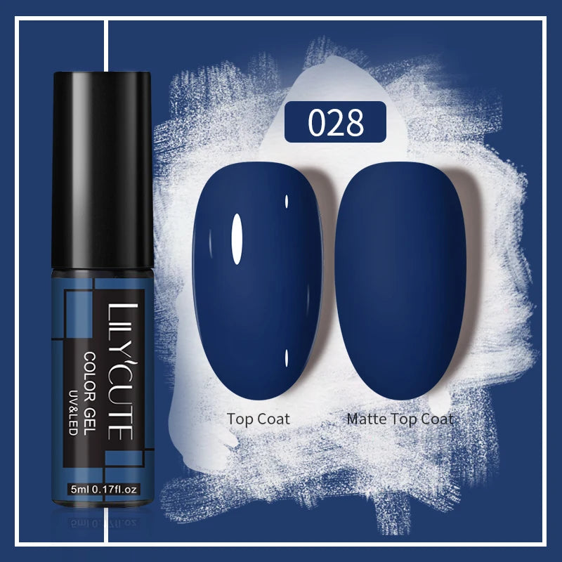LILYCUTE 5ml Gold Sliver Metallic Liner Gel Nail Polish French Style Super Bright Mirror Pull Line Graffiti Painting Stripe Gel