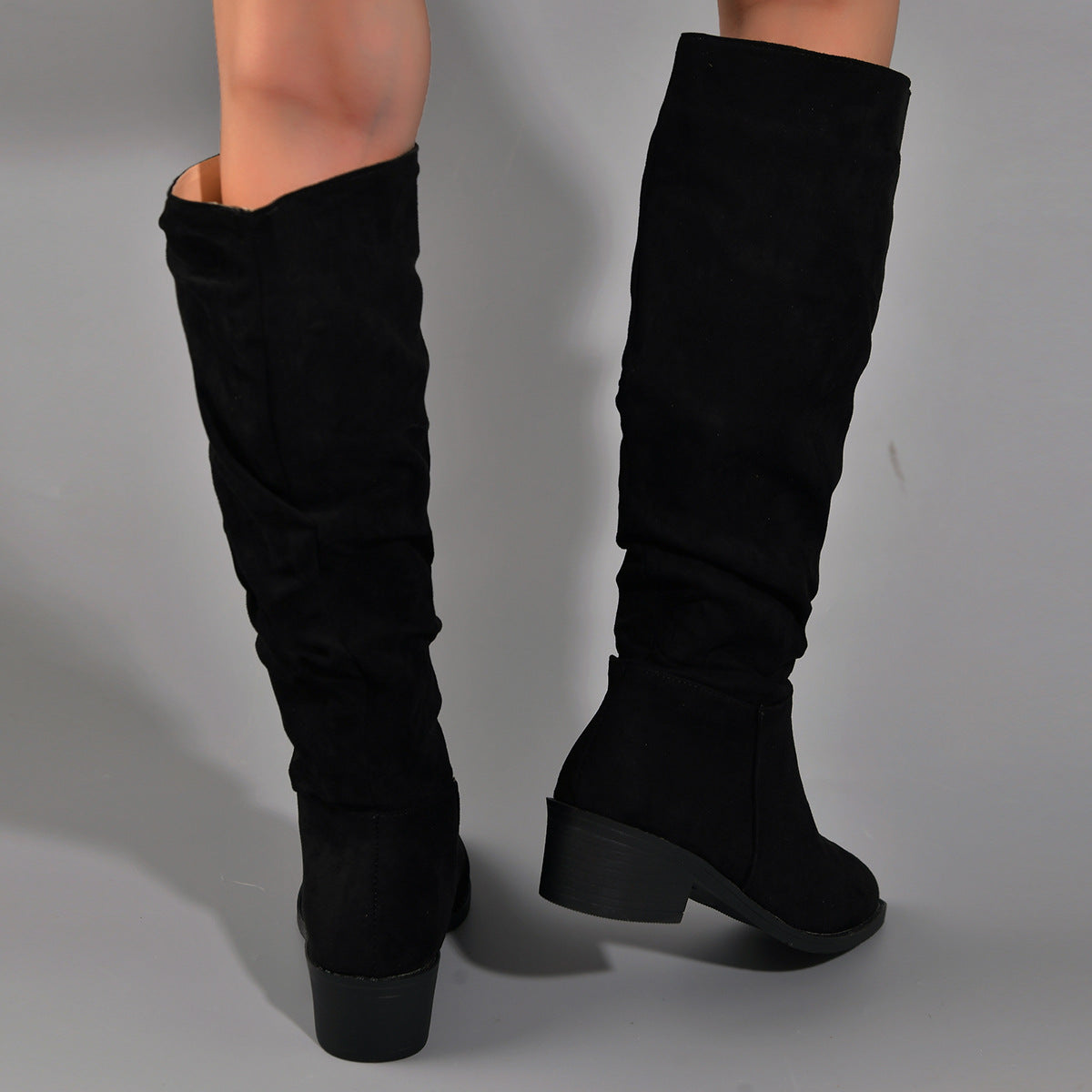 Point Toe Block Heel Boots