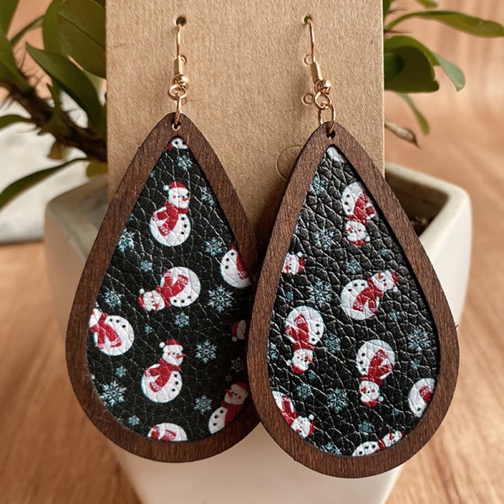 PU Teardrop Earrings