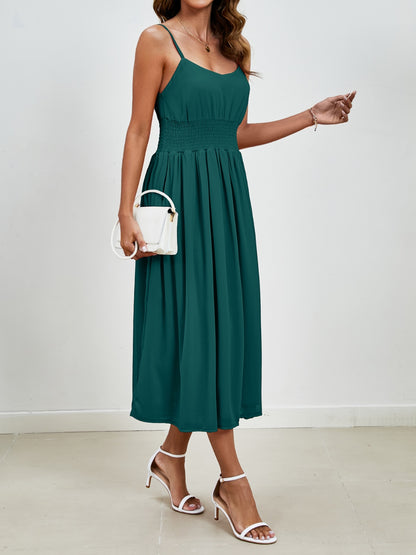 Scoop Neck Midi Cami Dress