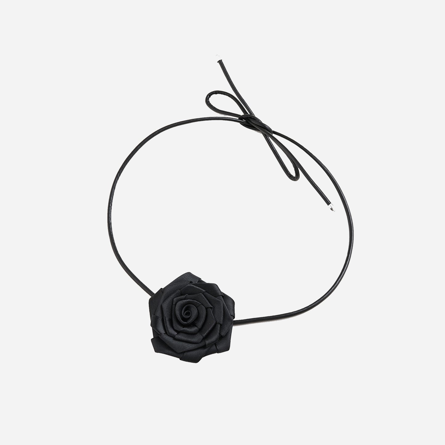 PU Leather Rope Rose Shape Necklace