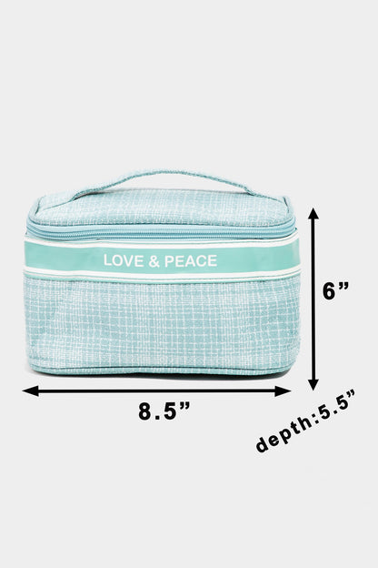 Fame Love & Peace Striped Handle Bag