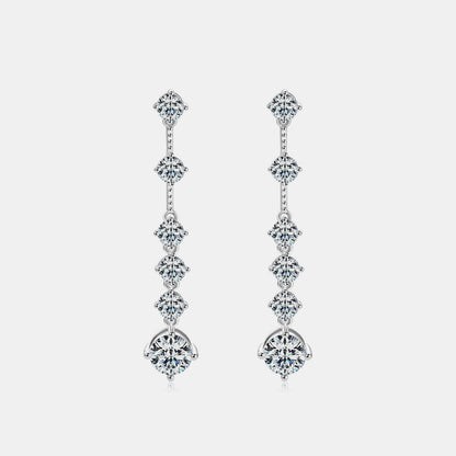 4 Carat Moissanite 925 Sterling Silver Earrings