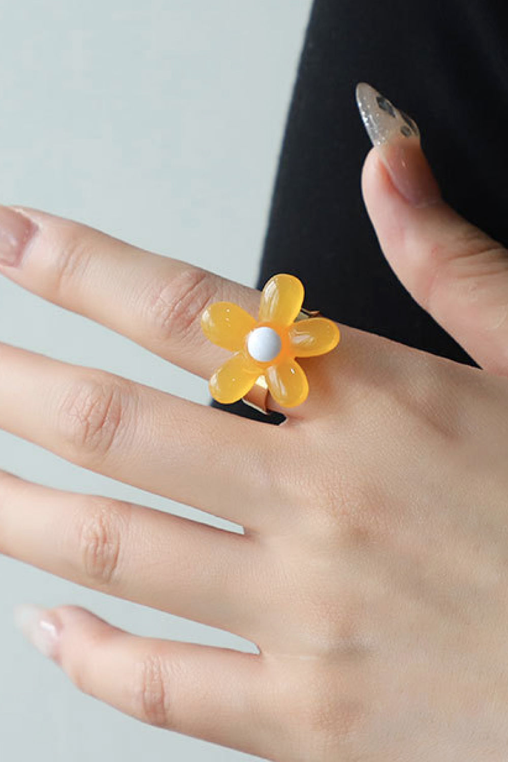 Flower Shape Resin Ring