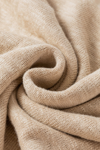 Smoke Gray Ribbed Raglan Short Sleeve Sweater