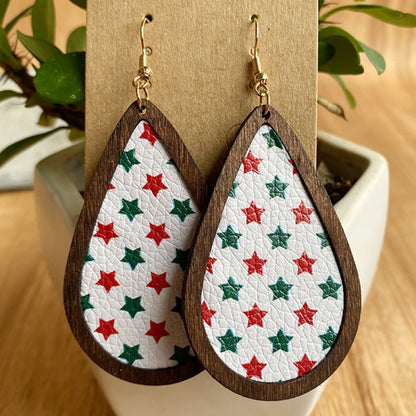 PU Teardrop Earrings