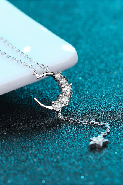 Star & Moon Moissanite Necklace