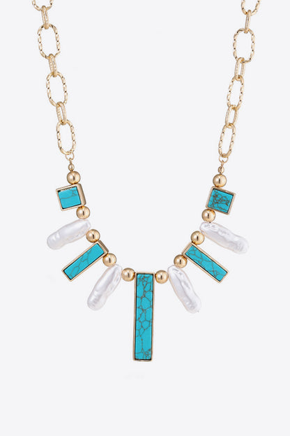 Turquoise Alloy Necklace