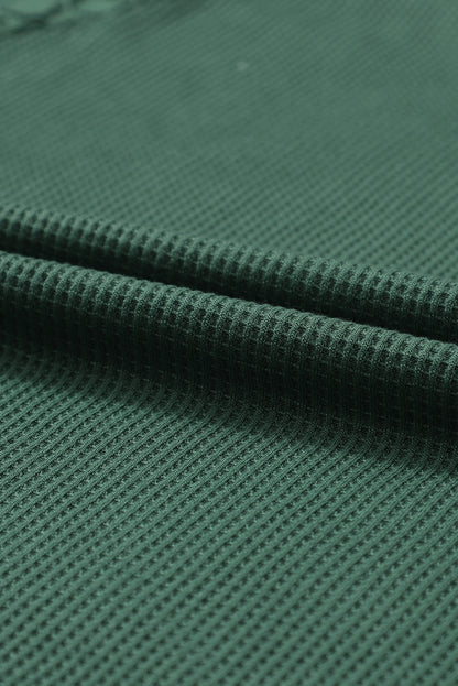 Green Lace Long Sleeve Textured Pullover