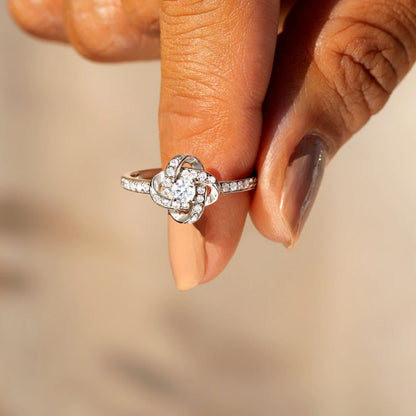 925 Sterling Silver Inlaid Zircon Ring