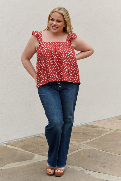 Be Stage Full Size Woven Top in Brick